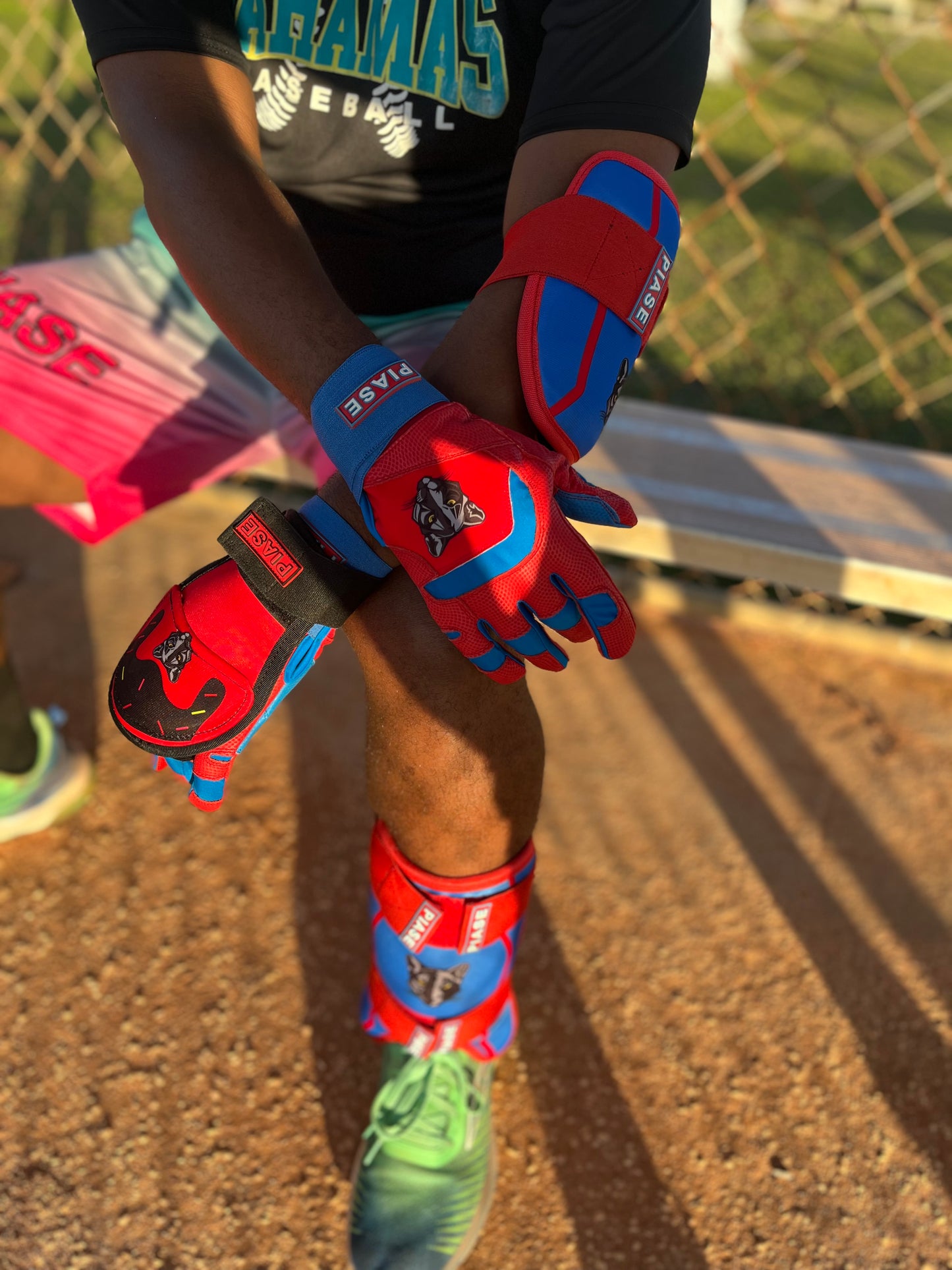 Crimson Tide Batting Gloves Long Cuff