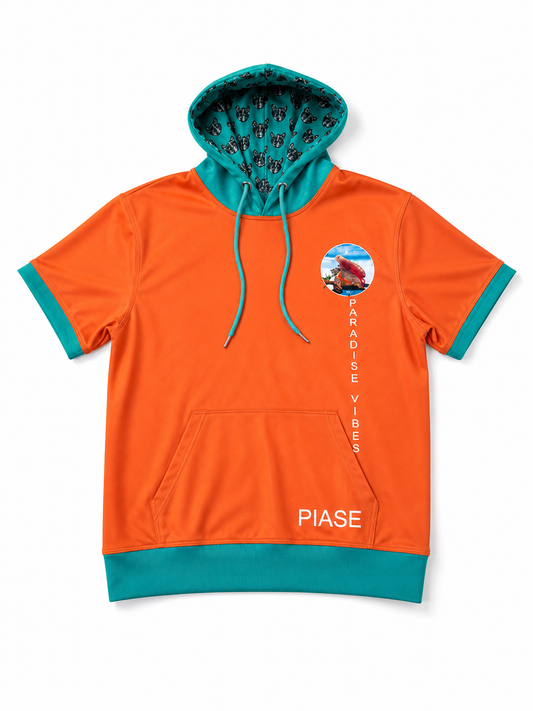 Short Sleeve Hoodie Paradise Vibes