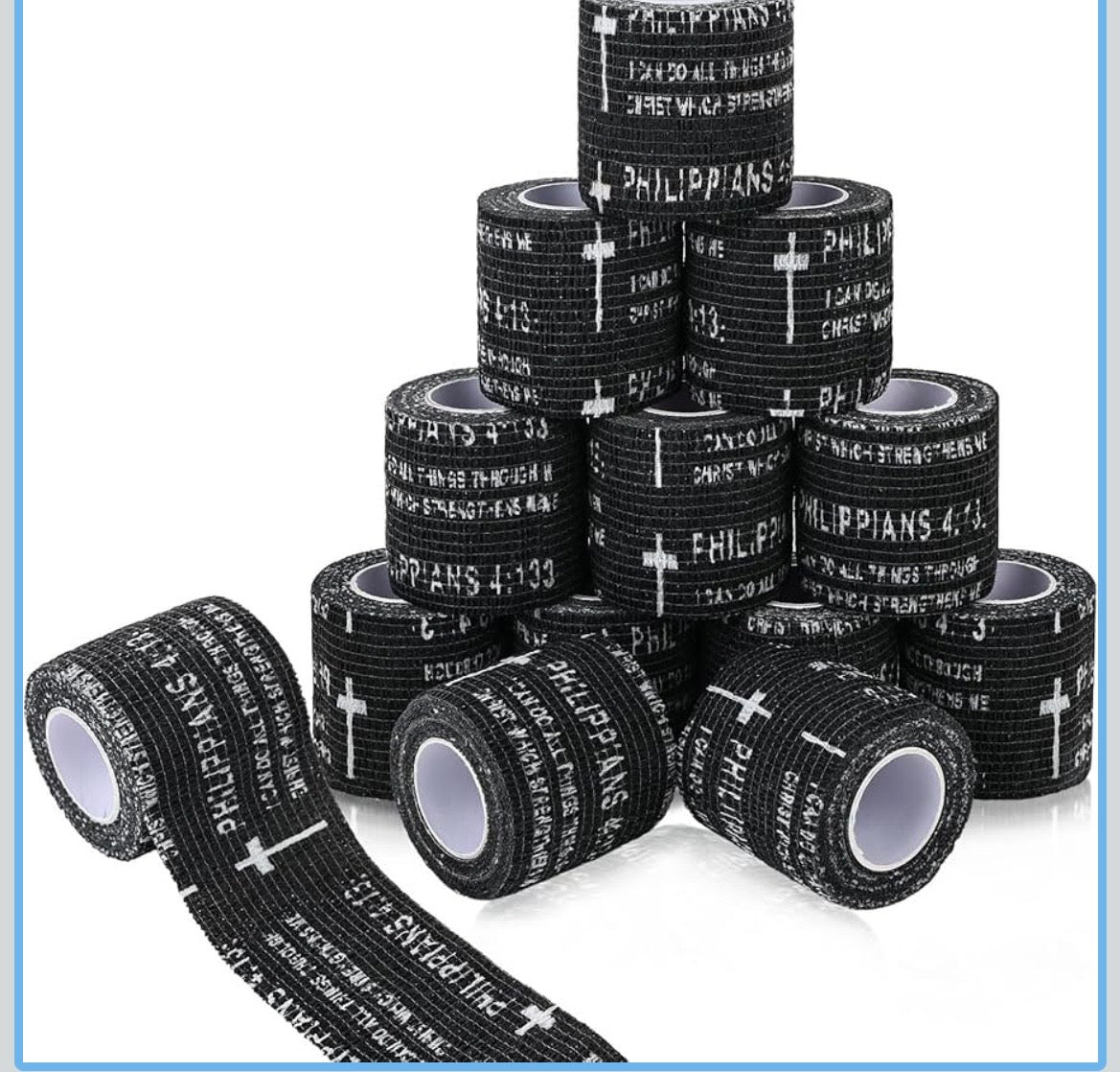 Christian  Self Adhesive Wrist Tape Black