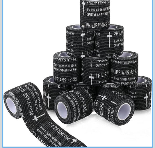 Christian  Self Adhesive Wrist Tape Black