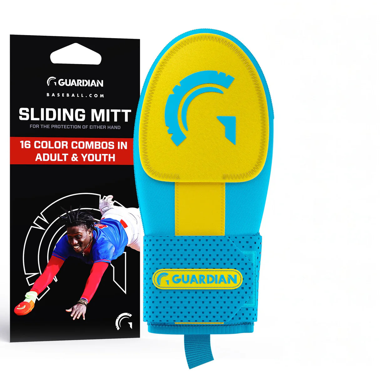 Rich Blue/ Yellow Sliding Mitt Guardian Baseball