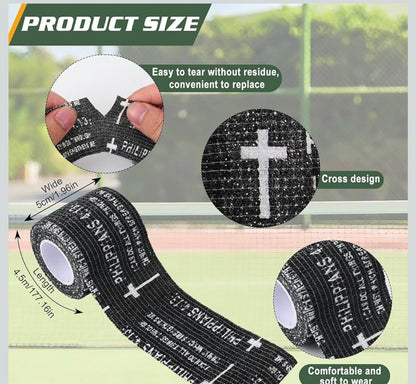 Christian  Self Adhesive Wrist Tape Black