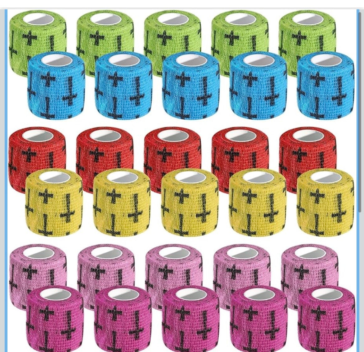 Christian  Self Adhesive Wrist Tape Color Asstd