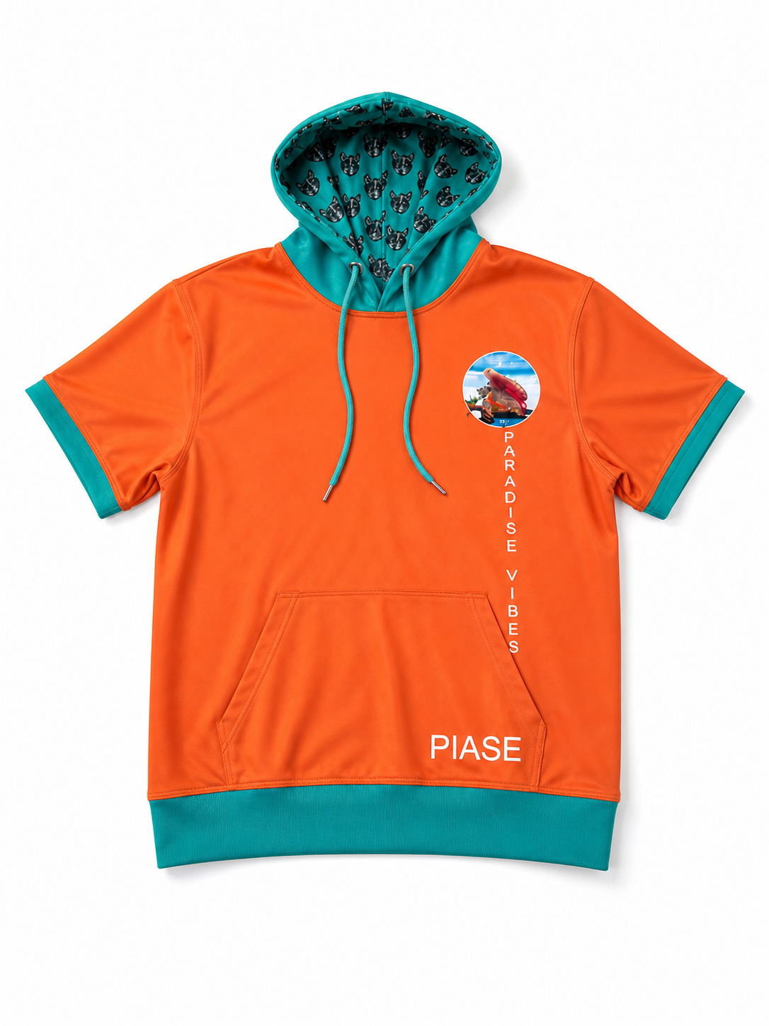 Short Sleeve Hoodie  Paradise Vibes