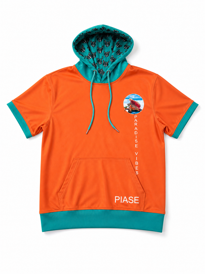 Short Sleeve Hoodie  Paradise Vibes