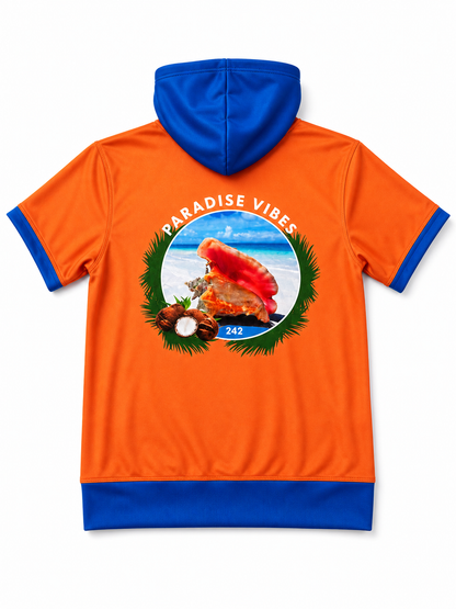 Short Sleeve Hoodie  Paradise Vibes